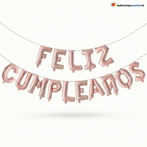 Feliz Cumpleaños Buchstaben Ballon Girlande
