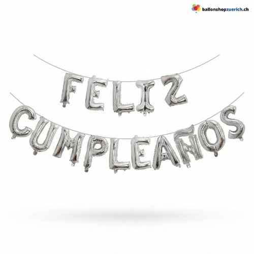 Feliz Cumpleaños Buchstaben Ballon Girlande