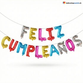 Feliz Cumpleaños Buchstaben Ballon Girlande