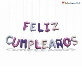 Feliz Cumpleaños Buchstaben Ballon Girlande