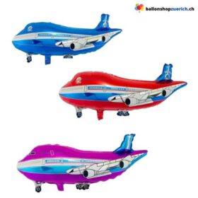 Folienballon Flugzeug Gross 80 cm