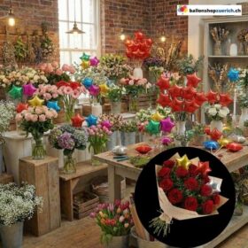 Sternchen Mini Folienballon Blumenstecker 5-Set2