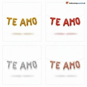 Te Amo Schriftzug Ballon