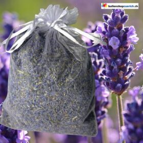 Ballon Gewicht Duft Säckchen 100 Gramm mit echten, natürlichen Lavendelbüten Ballongewicht Zusatzgeschenk Geschenk Zusatz
