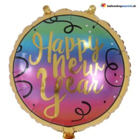 Luftballon Happy New Year Gold Regenbogen Color Party Fest Folien Luftballon Party