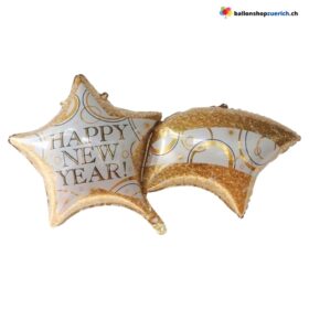 Happy New Year - Grosser Stern Folie LuftballonsDekoration