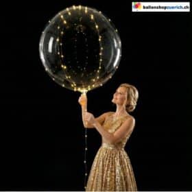 PVC Bubble Bobo Ballon Transparent 50 cm optional mit LED Lichtb