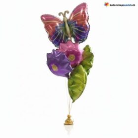 Schmetterling Blumen Blätter Ballon Set 5-teilig