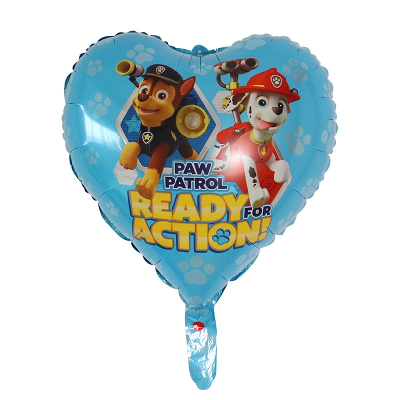 3 Helium Folienballons Paw Patrol 45cm Chase Skye,Rocky,Marshall Everest Rubble 
