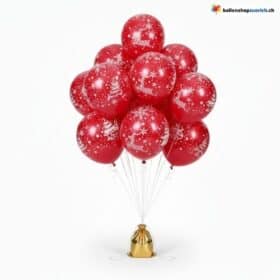 Weihnachtsballons Rot Grün Motive 5er Set