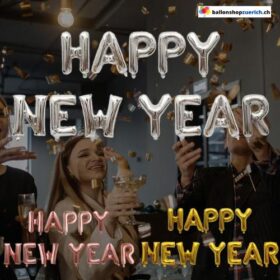 HAPPY NEW YEAR Set Buchstaben Luftballons Girlande Party Dekoration