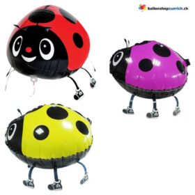 Luftballon Airwalker Ballon Glückskäfer / Marienkäfer Rot Gelb oder Pink Glück Liebe Käfer