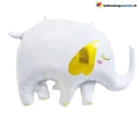 Thème des ballons éléphant rose, bleu et blanc