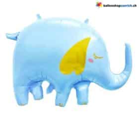 Thème des ballons éléphant rose, bleu et blanc