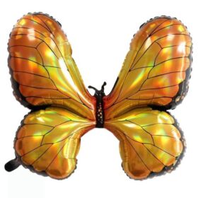 Grosser Schmetterling Folien Ballon Gold Luftballon