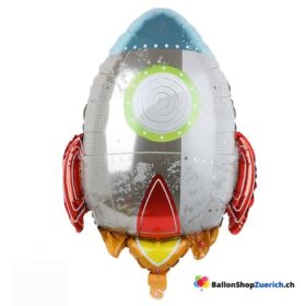 Rakete - Weltall Raumschiff Geburtstag Party Ballon Folienballon Dekoration Kinder Luftballon