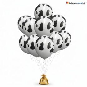 Kuh Flecken Ballons Bauernhof Party Deko 5er Set