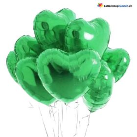 Luftballon Herz Grün Medium Folie Heliumballon - Liebe Hochzeit Geburtstag Party Luftballons Valentinstag