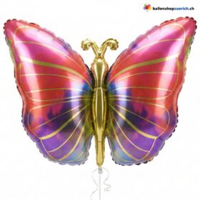 Schmetterling Folienballon Bunt Pink Gold