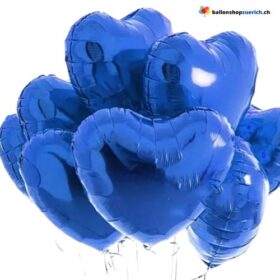 Luftballon grosses Herz Dunkelblau Folienballon - Liebe Folie Herz Hochzeit Geburtstag Party Luftballons Valentinstag