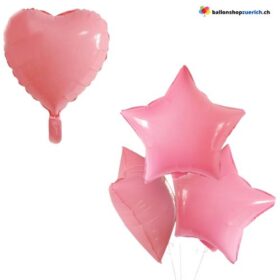 Pink Rosa Herz und Stern Luftballon