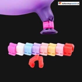 20 Ballon V Clips Verschlüsse für bis 30cm Latex Ballons Verschiedenfarbig