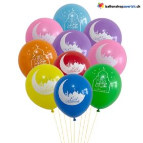 5 Stück Eid Mubarak Ramadan Ballons