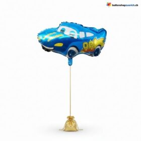 Auto Ballon Rennwagen Rot & Blau