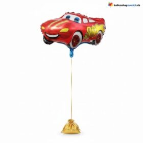 Auto Ballon Rennwagen Rot & Blau