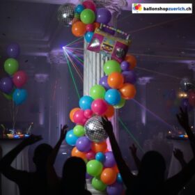 Ballon Girlande Disco 80s 90s Retro Party 119-teilig