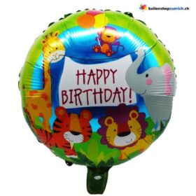 Luftballon Happy Birthday Folien Ballon Zoo