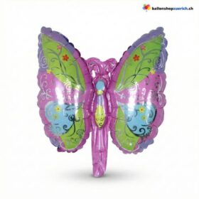 Schmetterling Folienballon Lila Grün