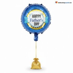 Vatertag Ballon Happy Father's Day Kronkorken Blau
