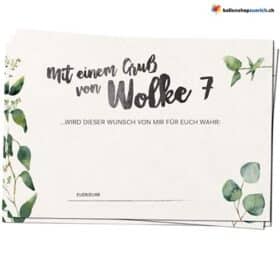 Hochzeitskarten Ballonkarten Wunschkarten