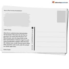 Hochzeitskarten Ballonkarten Wunschkarten Braun 50 Stück