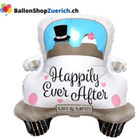 Luftballon MR & MRS Happy ever after Auto Ballon LOVE Folienballon Dekoration Hochzeit Dekoration Verlobung Jahrestag Silberne Gold Luft Ballon Love Liebe Party