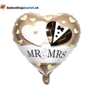 Luftballon MR & MRS Ballon Folienballon Dekoration Hochzeit Dekoration Verlobung Jahrestag Silberne Gold Love Liebe Party