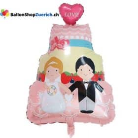 Luftballon Hochzeitstorte Ballon Folienballon Dekoration Hochzeit Verlobung Jahrestag Silberne Gold Luft Ballon Love Liebe Party