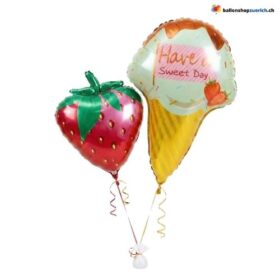 Glace & Erdbeere Folienballon