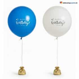 Globo de cumpleaños Feliz Cumpleaños Azul Blanco 60cm