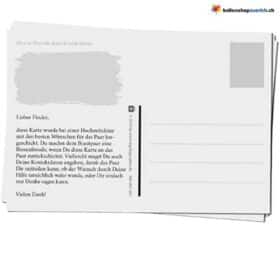 Hochzeitskarten Ballonkarten Wunschkarten Braun Weiss 50 Stück