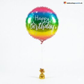 Geburtstag Ballon Happy Birthday Regenbogen