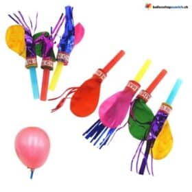 Набор из 10 разноцветных воздушных шариков в форме свистка для детского дня рождения. Игрушки для детского праздника