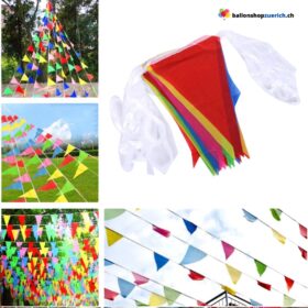 Bunte 80 m Dreiecksflagge, Wimpelkette, Girlande, Festival, Party, Urlaub, Dekoration