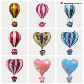 Heissluftballon Folienballon Love & Streifen Divers