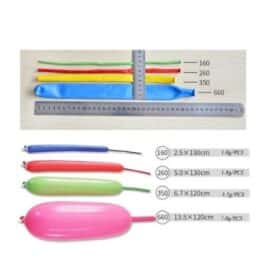 Magic Strip 360 Modellierballone Magic Modellier-Ballons formbare lange Ballons Schläuche Latex Schlauch Geburtstag Spielzeug Party Dekoration Luftballons