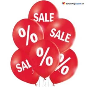 Juego de 10 piezas Venta % Globos Rojo Blanco Globo de látex de caucho natural Venta Descuento de apertura de tienda Decoración de ventanas Black Friday Lunes Venta cibernética Gran inauguración