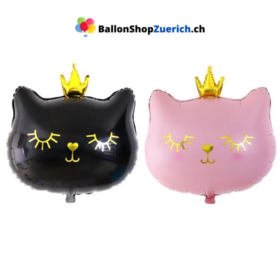 Katze Krone Rosa Pink Schwarz