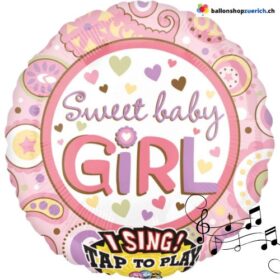 Singender Musikballon Sweet Baby Girl