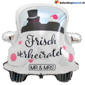 MR & MRS Frisch verheiratet Auto Ballon LOVE Folienballon Dekoration Hochzeit Verlobung Jahrestag Silberne Gold Luft Ballon Liebe Party